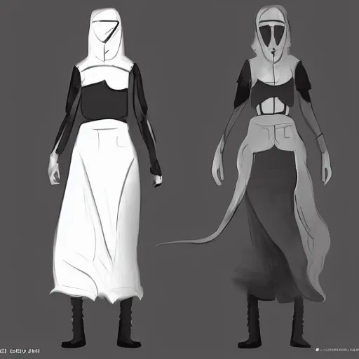 Prompt: dystopian woman character concept art