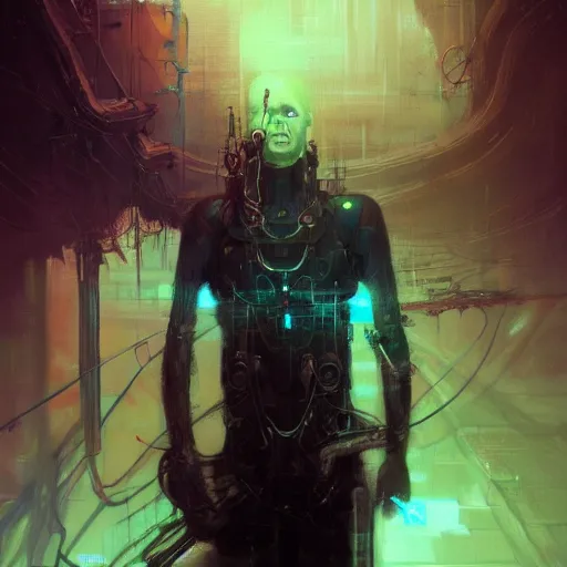 Image similar to portrait of a maniacal cybernetic serial killer, cyberpunk concept art by pete mohrbacher and seb mckinnon and beksinski and josan gonzales, digital art, highly detailed, intricate, sci-fi, sharp focus, Trending on Artstation HQ, deviantart, unreal engine 5, 4K UHD image