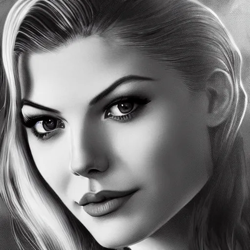 Prompt: A combination of Katheryn Winnick's and Grace Kelly's and Victoria Justice's appearances as a WW2 soldier, full body portrait, western, D&D, fantasy, intricate, elegant, highly detailed, digital painting, artstation, concept art, matte, sharp focus, illustration, art by Artgerm and Greg Rutkowski and Alphonse Mucha