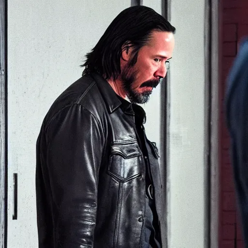 Image similar to Keanu Reeves in Sons of anarchy very detail4K quality super realistic