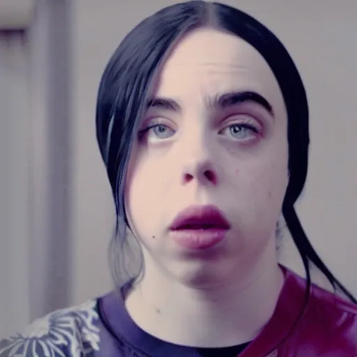 Prompt: Billie Eilish in a Tupac music video