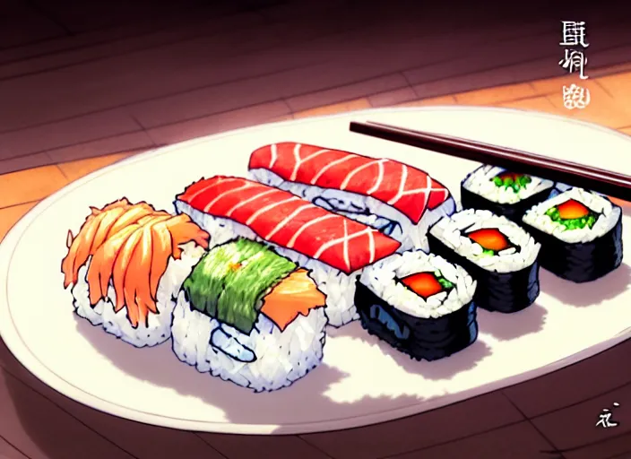 Sushi Anime I Japanese Food I Kawaii Sushi I Digital Art by Maximus Designs  - Pixels