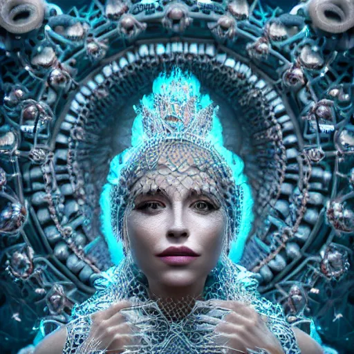 Image similar to the queen of crystals, 4 k, intricate detailed, jaw dropping, gorgeous, surreal, octane render