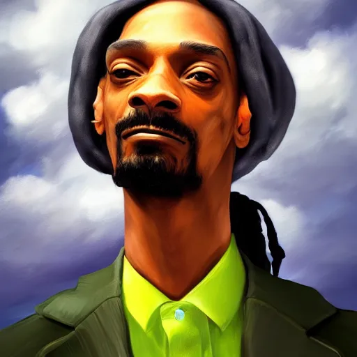 Prompt: colossal snoop dog is smoking the clouds, highly detailed, digital painting, artstation, octane render, matte, sharp focus, impressionist painting