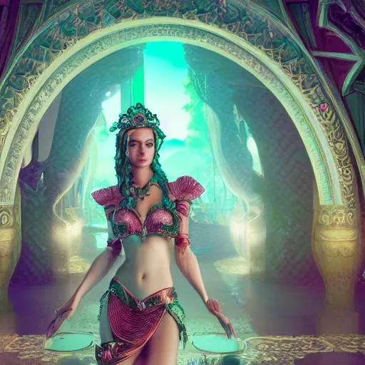 Image similar to wonderful princess of emerald with fair skin, ornate 8 k gorgeous intricate detailed, accent lighting, dramatic light, octane render