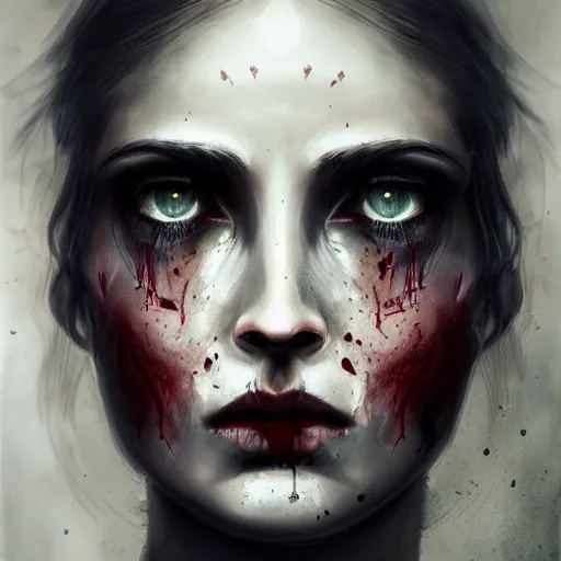 Prompt: a dead warrior with dead eyes character portrait, lean face, cinematic lighting, glowing grey eyes, hyper - detailed, 4 k, high resolution, in the style of charlie bowater, tom bagshaw, single face, symmetrical, headshot photograph, insanely detailed and intricate, beautiful, elegant, watercolor, cinematic, portrait, raphaelite, headroom, pierre - auguste renoir