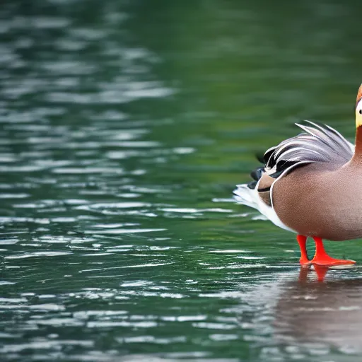 Prompt: duck wearing a fish custome photography 4 k
