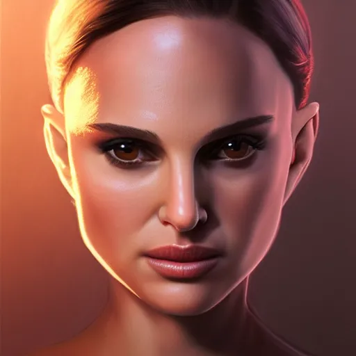 Image similar to Natalie Portman mixed with a snake, very detailed, ultrarealistic, dramatic lighting, electrical details, high details, 4k, 8k, best, accurate, trending on artstation, fur, artstation, photorealism, ultrarealistic, digital painting, style of frank frazetta