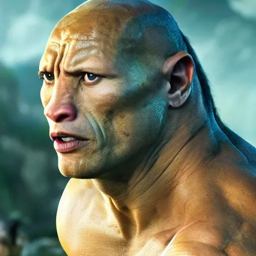 Image similar to Dwayne Johnson in Avatar 4K quality super realistic