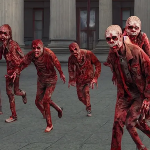 Prompt: zombies in london, ultra realistic, photorealism, from the movie dawn of the dead