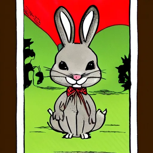 Image similar to cute rabbit by todd mcfarlane