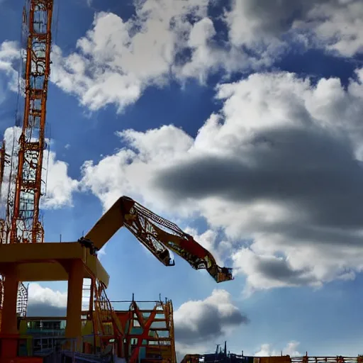 Image similar to clouds in the shape of a construction site