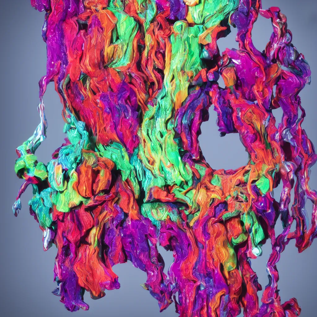 Image similar to painful pleasures by lynda benglis, octane render, colorful, 4 k, 8 k