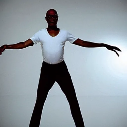 Image similar to Samuel L. Jackson as a ballerina, dancing gracefully