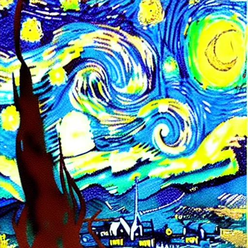 Prompt: colorful scratch paper, starry night, Scratch paper art, 8k, digital art station