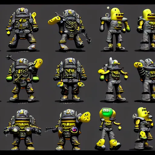 Image similar to sponge bob, warhammer 4 k, futuristic, miniatures. high details, photorealistic, cinematic, artstation trending, realistic.