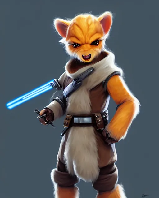 Image similar to character concept art of a cute young male anthropomorphic starwars furry | | cute - fine - face, pretty face, key visual, realistic shaded perfect face, fine details by stanley artgerm lau, wlop, rossdraws, james jean, andrei riabovitchev, marc simonetti, and sakimichan, trending on artstation