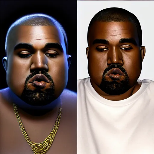 Image similar to fat kanye west, photorealistic 8 k