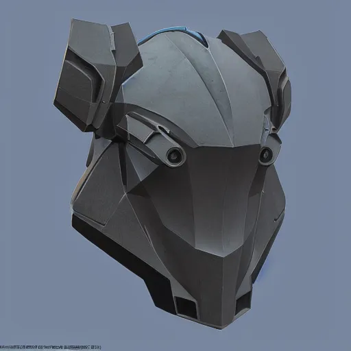 Image similar to kitbashing component, hard surface, hard surface, detailed, based on low poly convex shape, symmetric, unreal engine