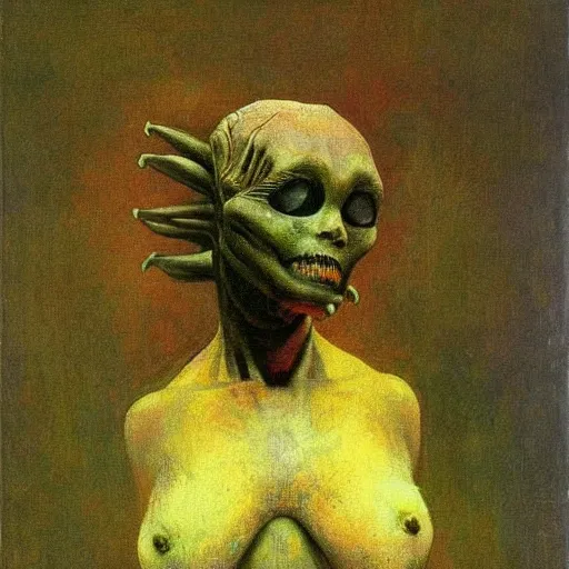 Image similar to alien by ilya repin