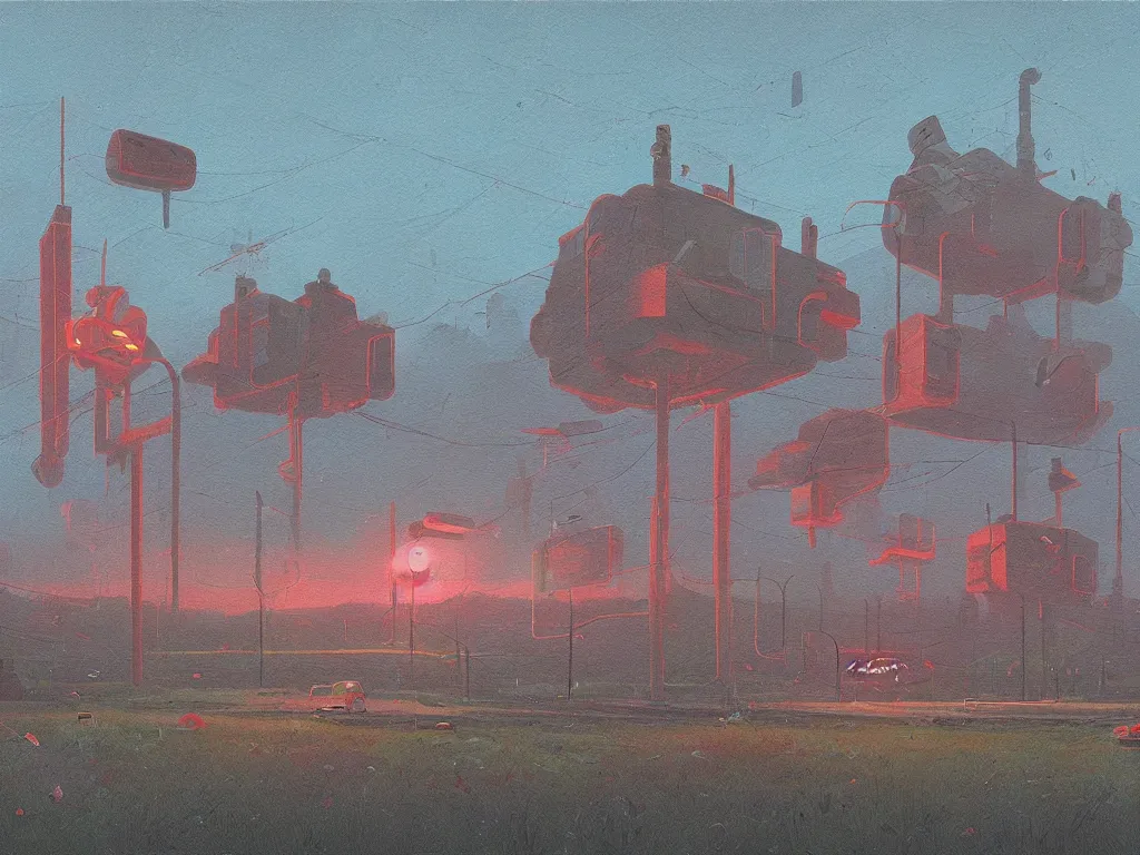 Prompt: an original art from Simon Stalenhag.