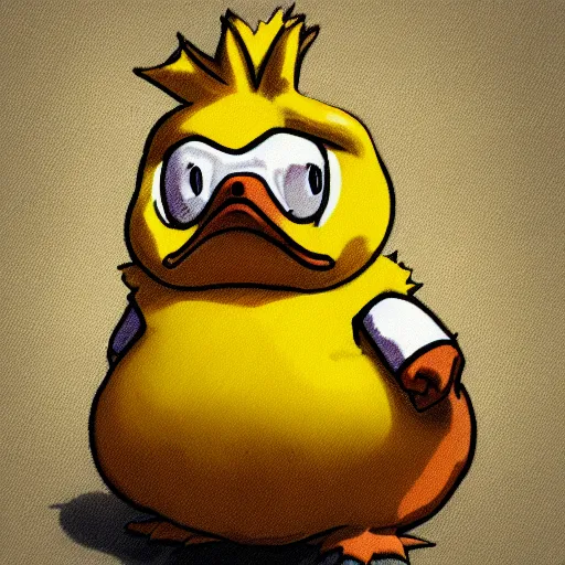 Image similar to psyduck photorealistic