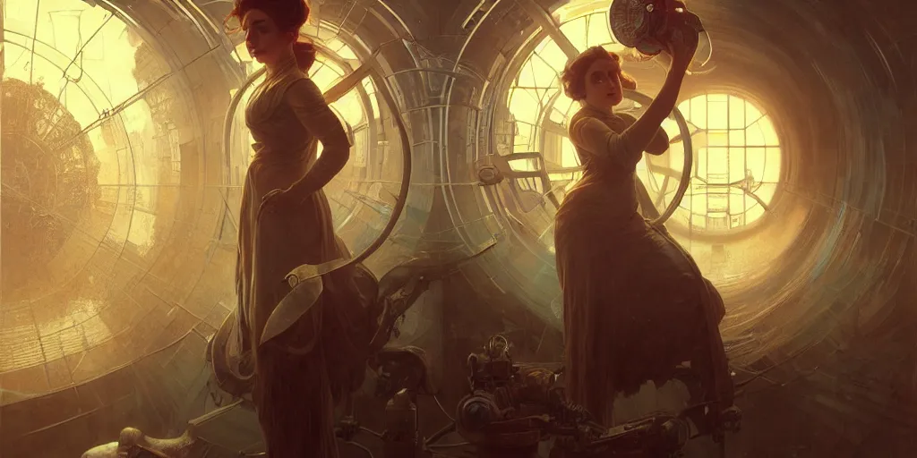 Prompt: teleporting portrait of a radioactive time - traveler!!, folding, ultra realistic, concept art, intricate details, eerie, highly detailed, photorealistic, octane render, 8 k, unreal engine. art by artgerm and greg rutkowski and alphonse mucha