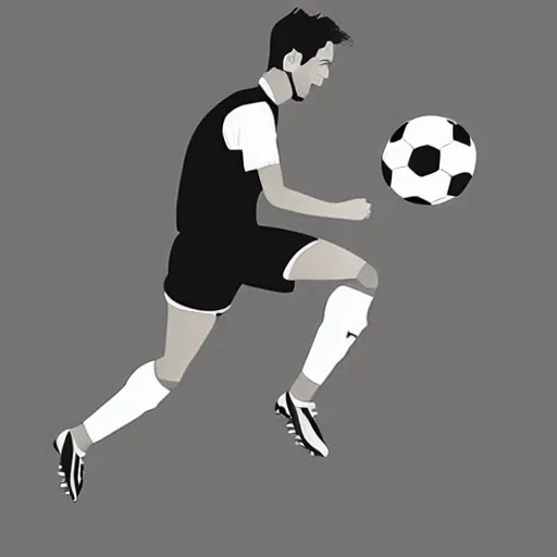 Prompt: a soccer player illustration