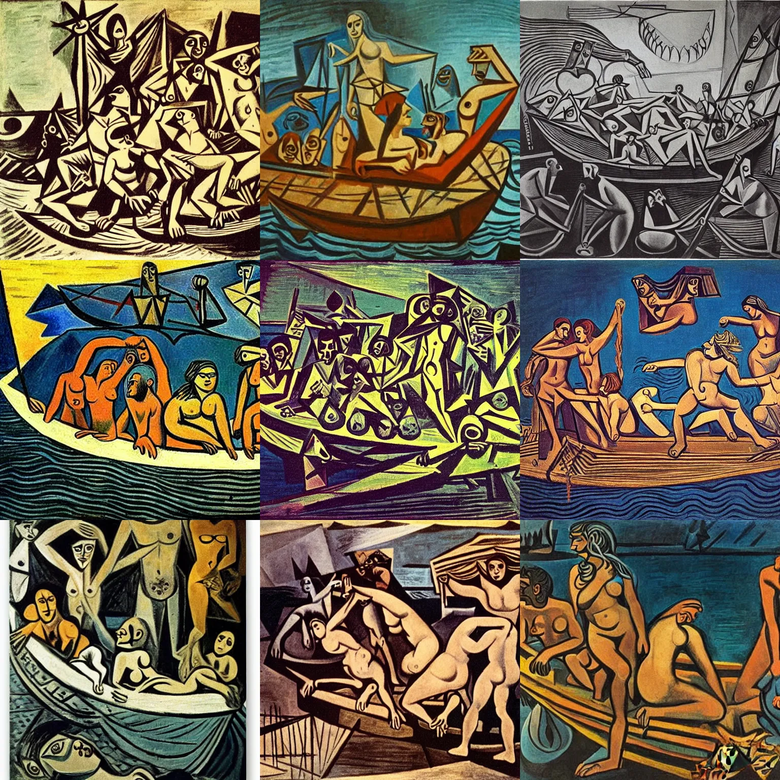 Prompt: The Raft of the Medusa by Pablo Picasso