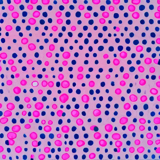 Prompt: pink dot, blue sky background