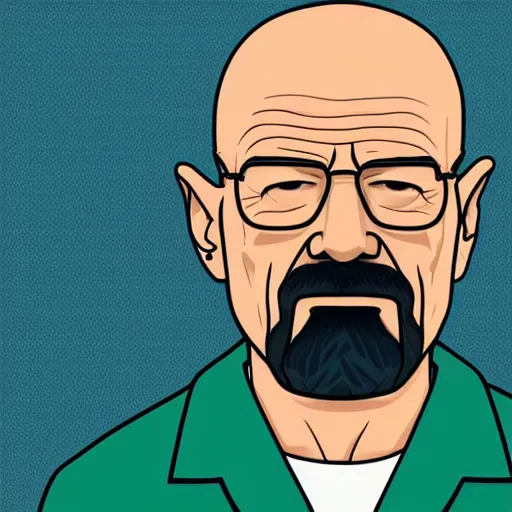 Image similar to Walter White in Kurzgesagt, 4k HDR