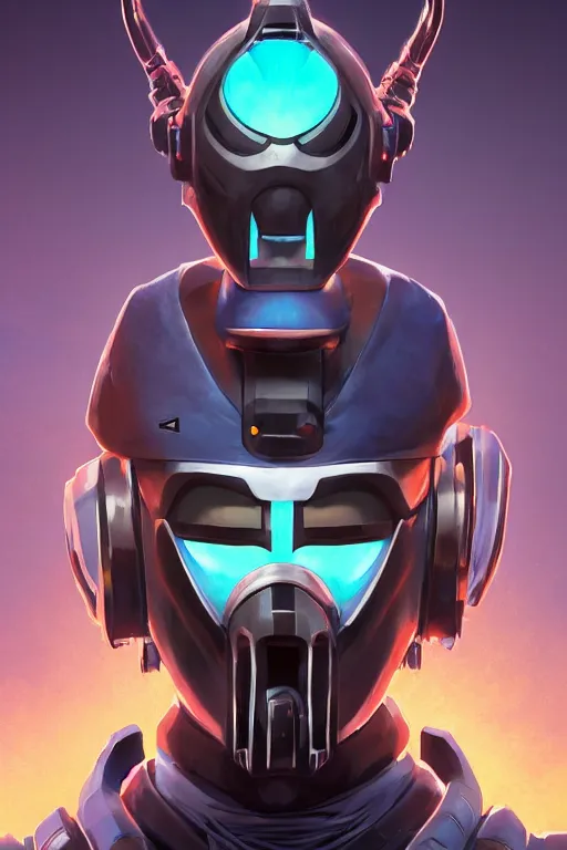 Image similar to epic mask helmet robot ninja portrait stylized as fornite style game design fanart by concept artist gervasio canda, behance hd by jesper ejsing, by rhads, makoto shinkai and lois van baarle, ilya kuvshinov, rossdraws global illumination radiating a glowing aura global illumination ray tracing hdr render in unreal engine 5