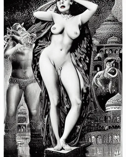 Image similar to tuesday weld visits the taj mahal by virgil finlay and basil gogos and francine van hove, bbwchan