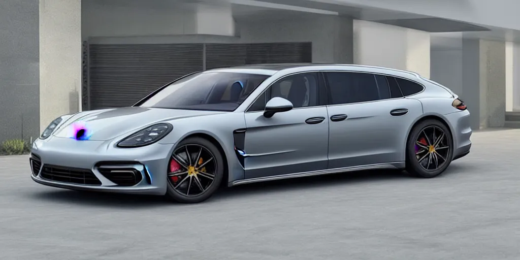 Prompt: “2021 Porsche Panamera Minivan, ultra realistic, 4K, high detail”