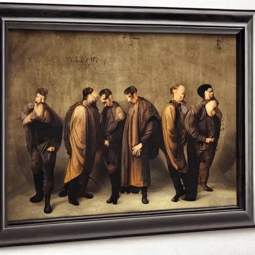 Prompt: westlife on stage art by leonardo da vinci