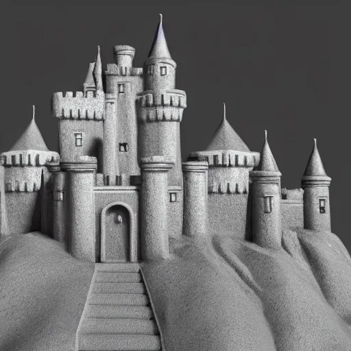 Prompt: life - like castle made of sand, 3 5 mm!!!!! lens, 4 k photorealism, trending on artstation, 4 k quality