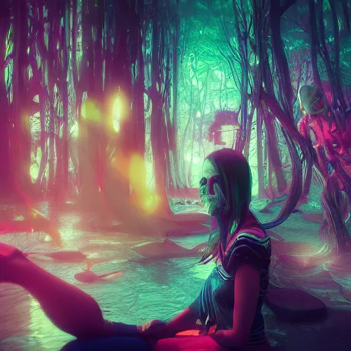 Prompt: photorealistic scary dramatic psychedelic liquids people render, colorful, atmosphere cinematic, by wlop, by ilyu kuvshinov, super detailed, unreal engine 5, octane render, vfx, houdini, 8 k, super realistic