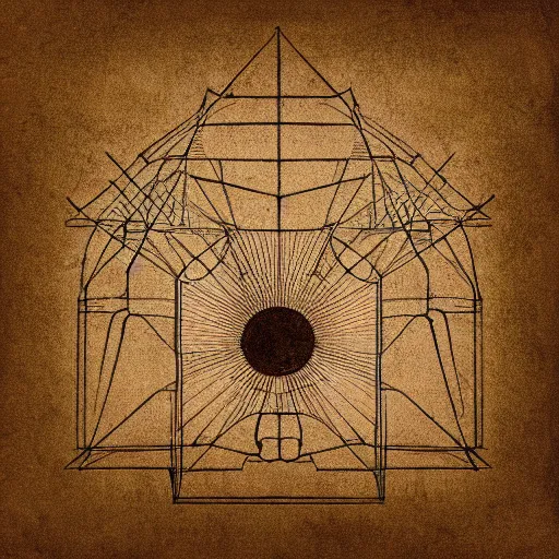 Image similar to simple sketch depicting random shapes and lines indie rock album cover drawn by Leonardo da Vinci