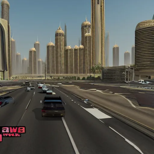 Prompt: gta : dubai, elegant