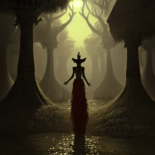 Prompt: the Brazilian folklore in roblox, illustration, very detailed, fantasy, dramatic, intricate, elegant, highly detailed, digital painting, artstation, concept art, smooth, sharp focus, illustration, art by Gustave Dore, octane render