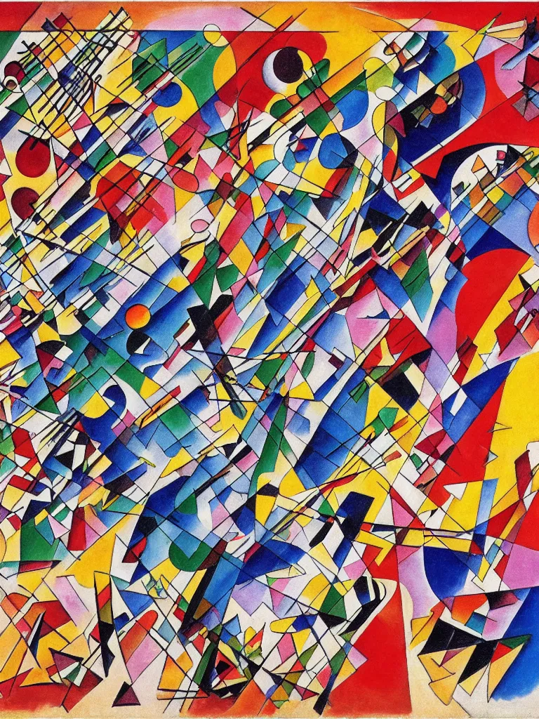 Image similar to belarus historical attraction in kandinsky style