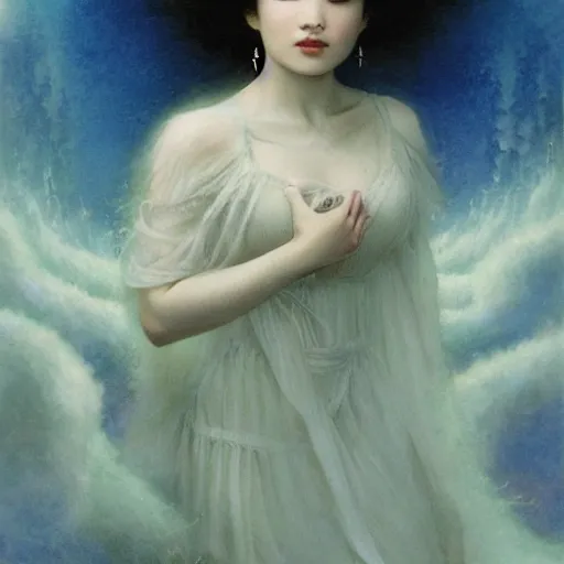 Prompt: sakimi chan, edward robert hughes