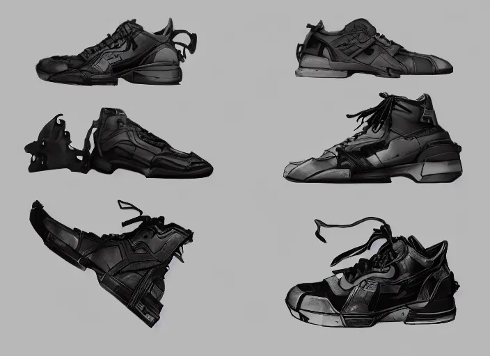 Prompt: sneakers of wolverine by yoji shinkawa, concept art, unreal engine, octane render