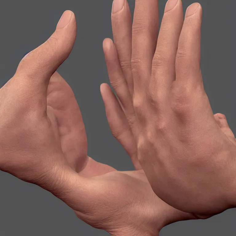 Image similar to Human's hand, photorealism, detailed, five fingers, photograph, award winner, 4k, render, unrealengine