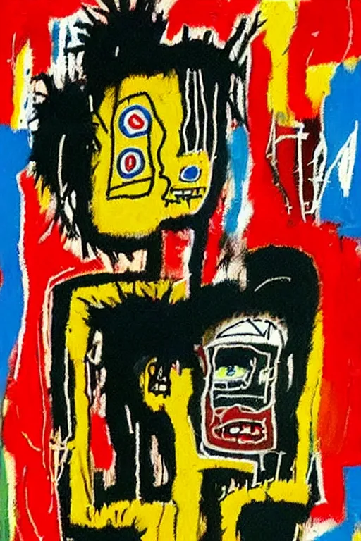 Image similar to Basquiat tarot card