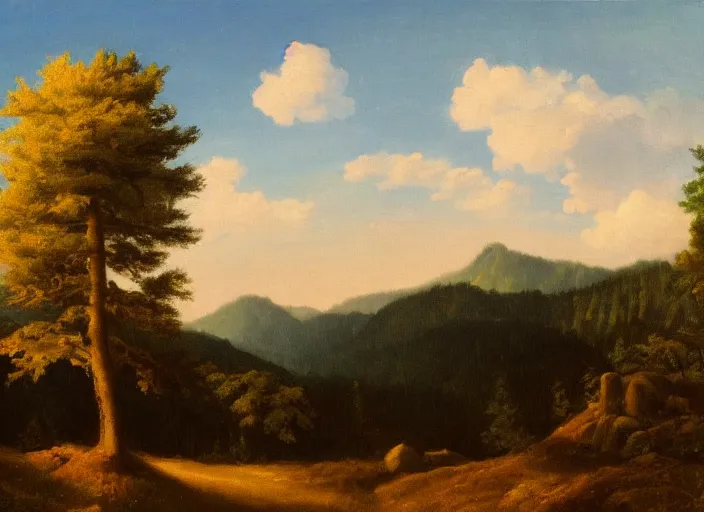 Image similar to the black forest, germany in the style of hudson river school of art, oil on canvas