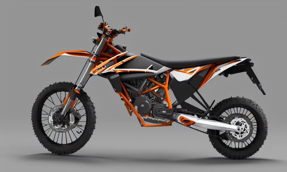 Prompt: Highly detailed 3D model of KTM XCW, Unreal Engine, Blender, 4K