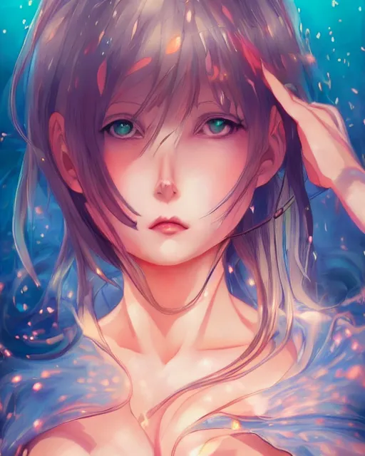 Prompt: anime illustration of a woman entranced, portrait by artgerm and wlop, digital art, bewitched, mesmerized, hypnotized, highly detailed, dramatic lighting, cinematic composition, concept art, sharp focus, colorful, photorealistic, 8 k