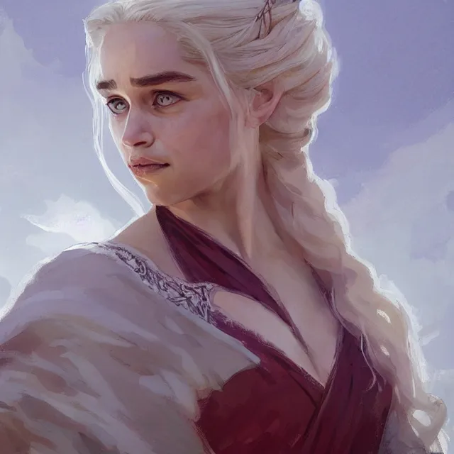 Prompt: daenerys targaryen as a firebender, portrait, elegant, intricate, digital painting, artstation, concept art, smooth, sharp focus, illustration, art by konstantin korovin and daniel f. gerhartz and john howe