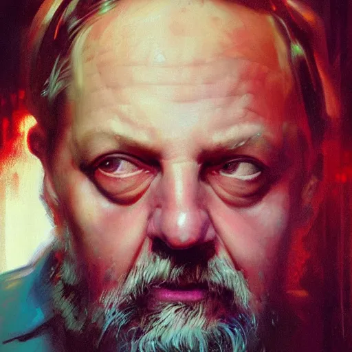 slavoj zizek, hyperrealistic portrait, bladerunner | Stable Diffusion